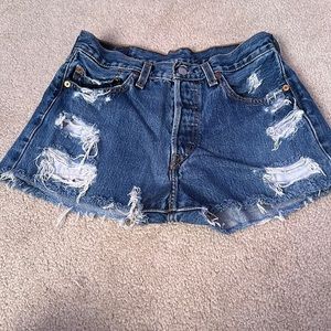 Levi’s Distressed Denim Shorts